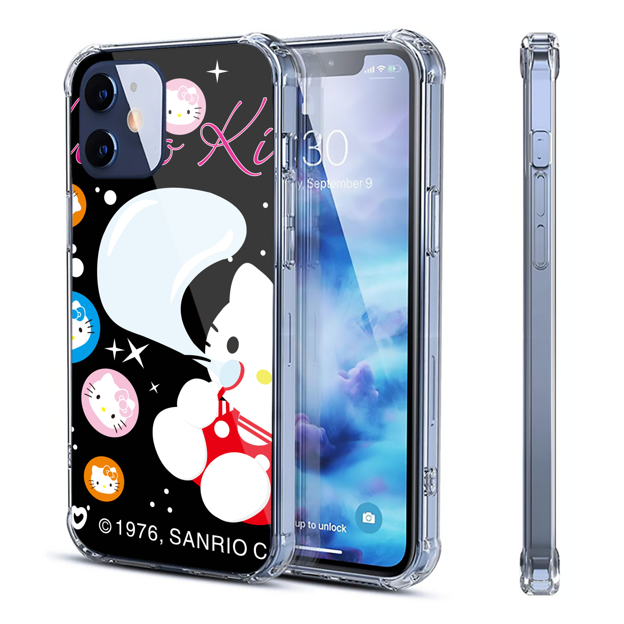 （画像用） Hello Kitty ハローキティ 【iPhone 12シリーズ対応】透明スマホケース（クリアソフトケース）